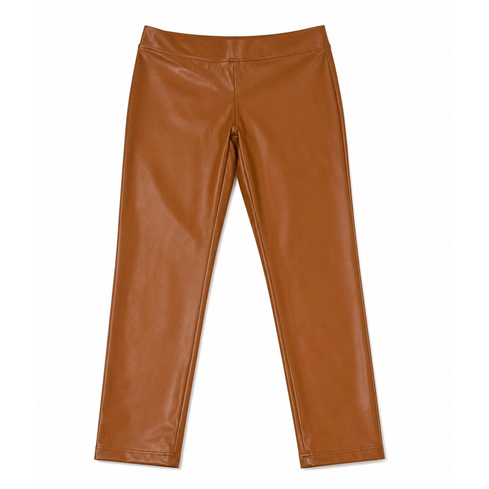 Y2K Chic Boho Western Faux Leather Pants Faux Leather Leggings Cognac LargeBrown